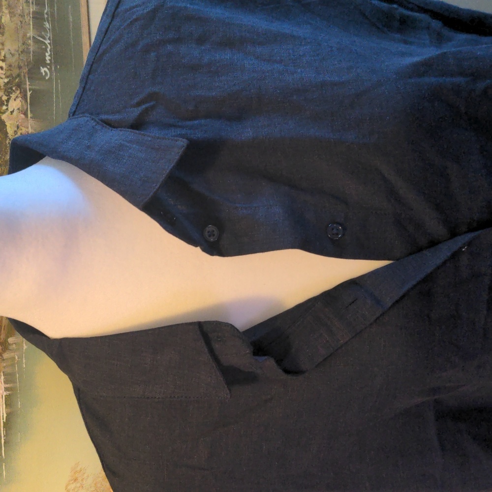 Mod Ref Linen Blend Boxy Button Up - Picture 3 of 8
